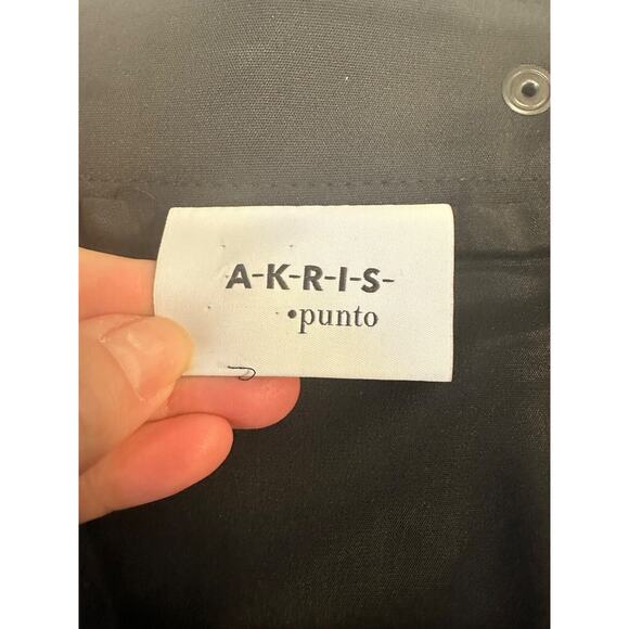 Akris Punto Black Knee Length Pencil Skirt Size 10 Career Stretch Lined A55 - Picture 4 of 8